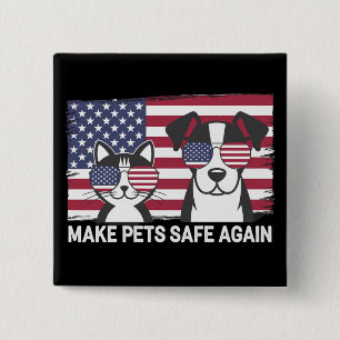 Make Pets Safe Again Trump Harris Debate 2024 2 Inch Square Button