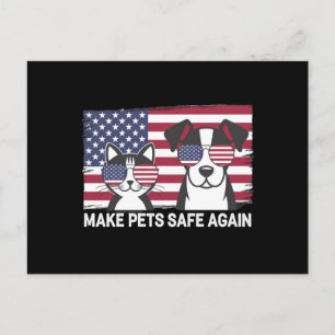 Make Pets Safe Again Trump Harris Debate 2024 Postcard