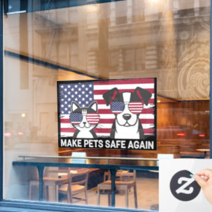 Make Pets Safe Again Trump Harris Debate 2024 Window Cling