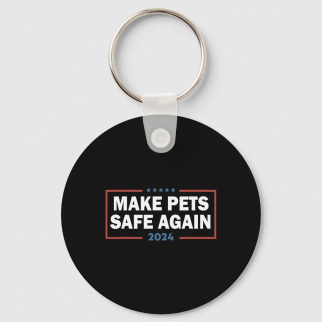 Make Pets Safe Again Trump Harris Debate Eating Th Keychain (Front)