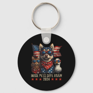 Make Pets Safe Again Trump Save Our Pets 2  Keychain