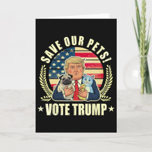 Make Pets Safe Again Vote For Trump Vance 2024 Ele Card