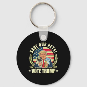 Make Pets Safe Again Vote For Trump Vance 2024 Ele Keychain