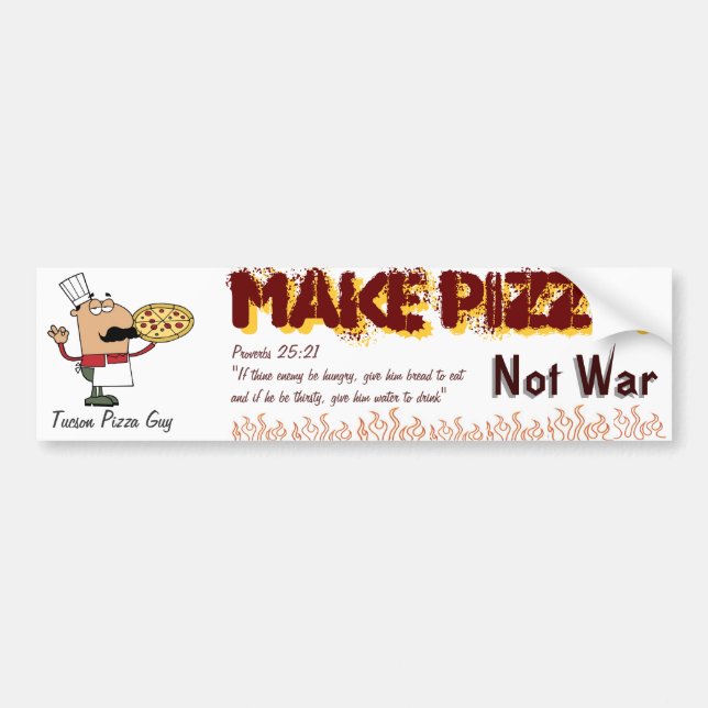 make pizza bumper sticker (Front)