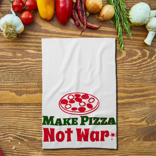 Make Pizza not War Kitchen Towel