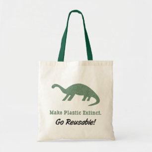 Make Plastic Extinct Go Reusable Tote Bag