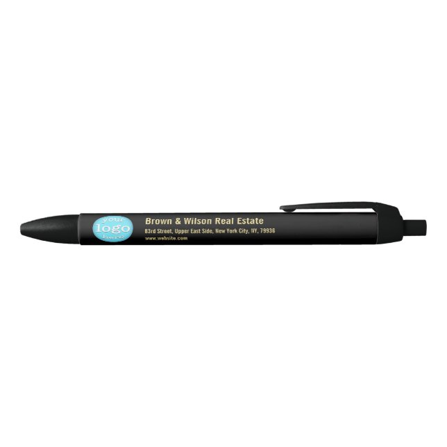 Make Professional Promotional Business Logo Office Black Ink Pen (Top)