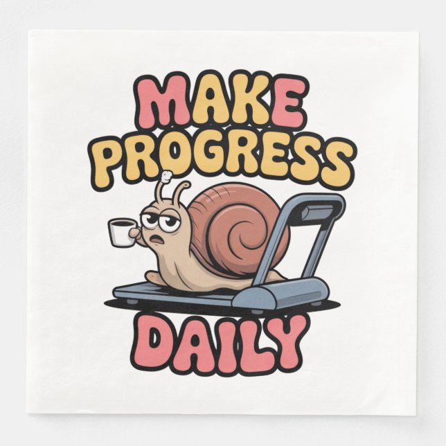 Make Progress Daily Napkin (Front)