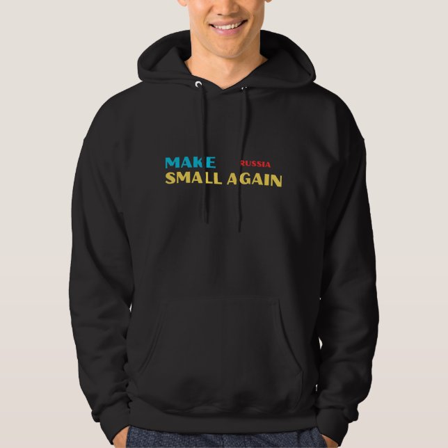 Make Russia Small Again – Bold Satirical Statement Hoodie (Front)