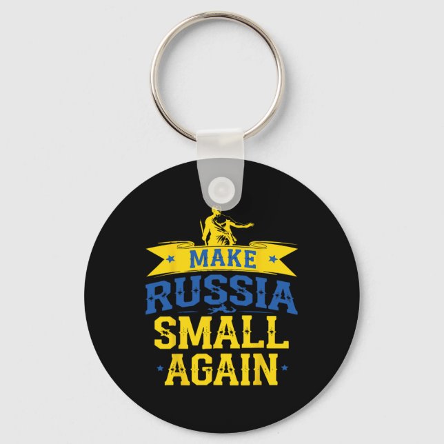 Make Russia Small Again – Funny Ukraine-inspired S Keychain (Front)