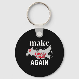 Make Russia Small Again Ukraine Flag Color Russia Keychain