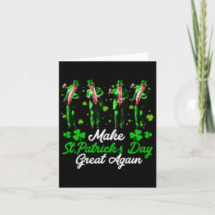 Make Saint Patrick's Day Great Again Usa Flag Funn Card