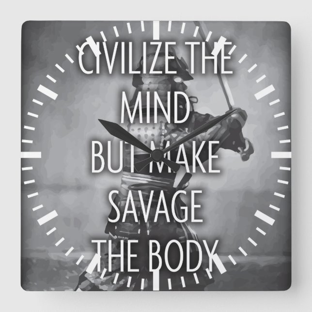 Make Savage The Body - Training Motivational Square Wall Clock (Front)