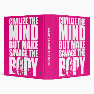 Make Savage The Body, Women's Workout Motivational Binder