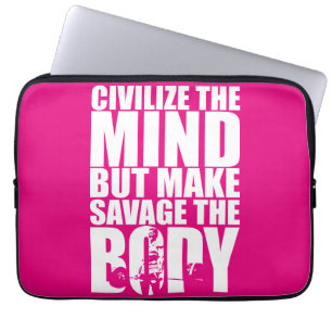 Make Savage The Body, Women's Workout Motivational Laptop Sleeve