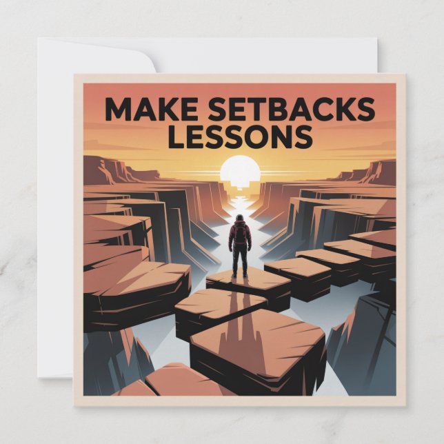 Make Setbacks Lessons Thank You Card (Front)