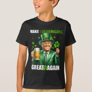 Make Shenanigans Great Again Donald Trump St Patri T-Shirt