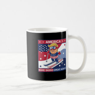 Make Skiing Great Again Donald Trump On Ski  Coffee Mug