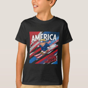 Make Skiing Great Again Donald Trump - Usa Skiing T-Shirt
