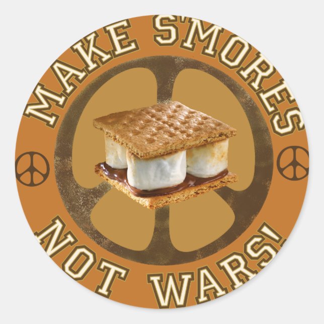 Make S'mores Not Wars Stickers (Front)