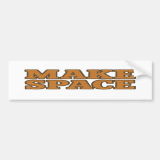 Make Space Retro 70s Slab Serif Orange and Brown Bumper Sticker