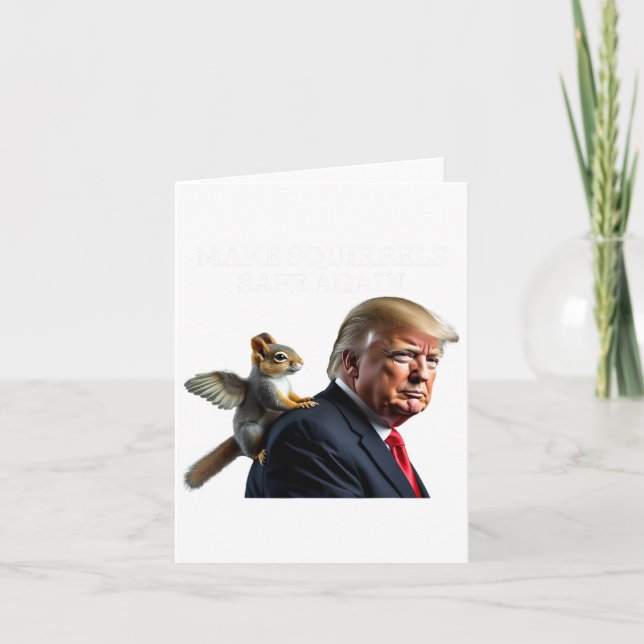 Make Squirrels Safe Again Peanut The Squirrel P'nu Card (Front)