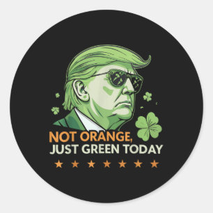 Make St. Paddy’s Great Again – Funny Trump & Classic Round Sticker