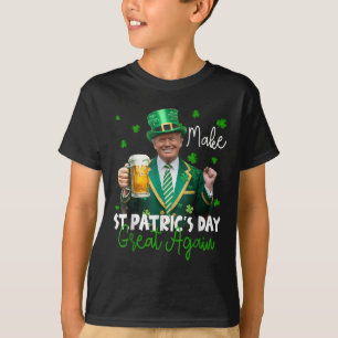 Make St Patricks Day Great Again American Shamrock T-Shirt
