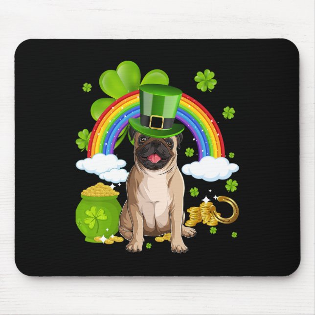 Make St Patricks Day Great Again Funny Pig Men Wom Mouse Pad (Front)