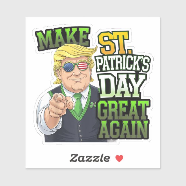 Make St Patricks Day Great Again Funny Trump (Sheet)