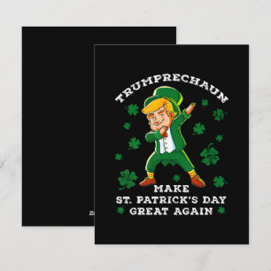 Make St Patrick's Day Great Again Funny Trump Holiday Card