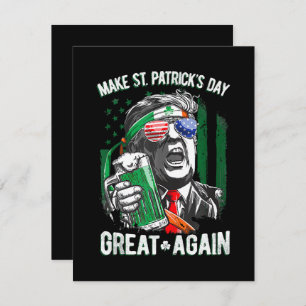 Make St Patrick's Day Great Again Funny Trump Holiday Card