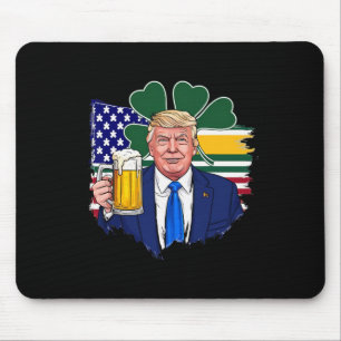 Make St Patrick's Day Great Again Funny Trump Iris Mouse Pad
