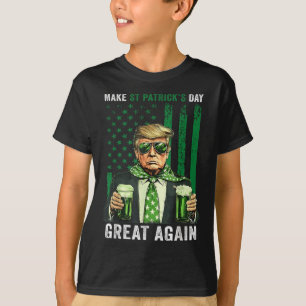 Make St Patricks Day Great Again Funny Trump Mens  T-Shirt