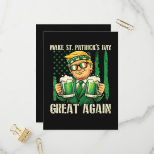 Make St. Patrick's Day Great Again Invitation Postcard