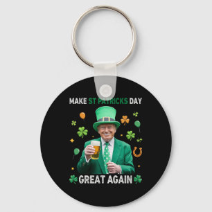 Make St Patricks Day Great Again Irish Leprechaun Keychain