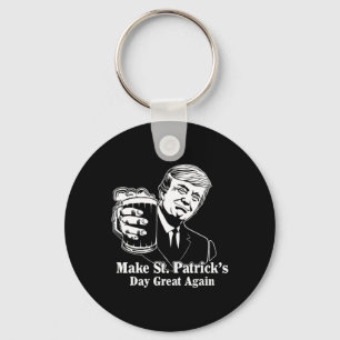 Make St Patricks Day Great Again Irish Leprechaun Keychain