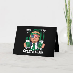 Make St Patrick's Day Great Again Irish Trump Thank You Card