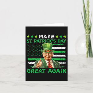 Make St Patrick's Day Great Again Lucky Trump Sham Card