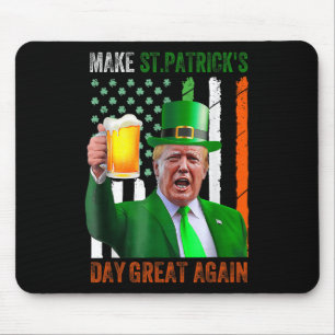 Make St Patricks Day Great Again Shamrock Trump Am Mouse Pad