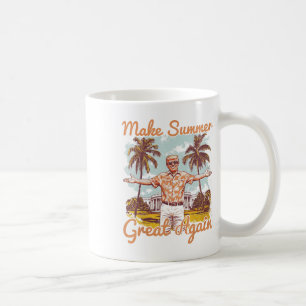 Make Summer Great Again Beach Vacation Funny Trump Coffee Mug