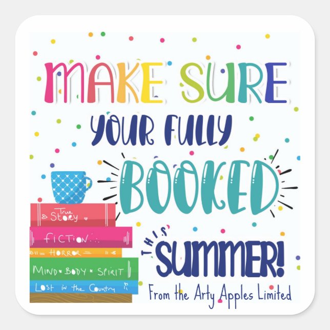 make sure your fully BOOKED this summer sticker (Front)
