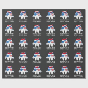 Make Teeth Great Again 4th of July Dental Wrapping Paper