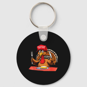 Make Thanksgiving Great Again Trump Turkey Trump 2 Keychain