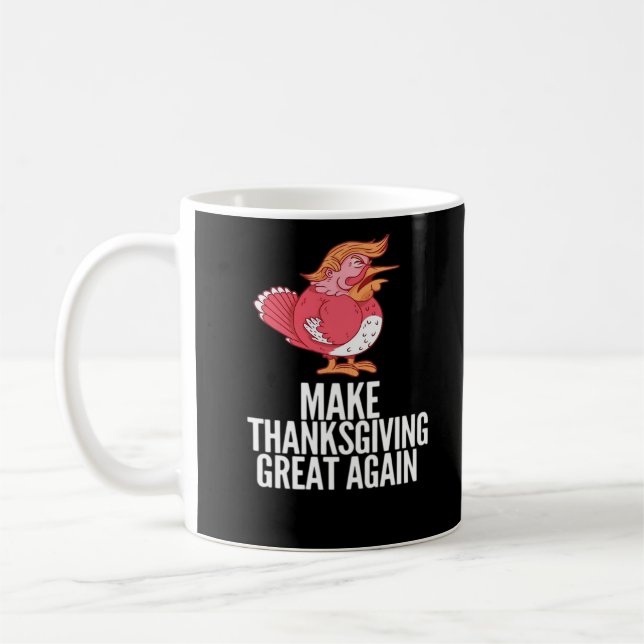 Make Thanksgiving Great Again Trumpkin – Basic Pum Coffee Mug (Left)