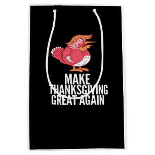 Make Thanksgiving Great Again Trumpkin – Basic Pum Medium Gift Bag