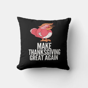 Make Thanksgiving Great Again Trumpkin – Basic Pum Throw Pillow