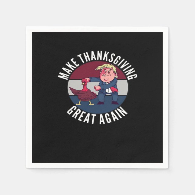 Make Thanksgiving Great Again Trumpkin – Classic P Napkin (Front)