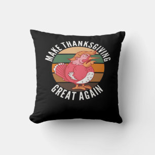 Make Thanksgiving Great Again Trumpkin –  Hallowee Throw Pillow