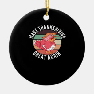 Make Thanksgiving Great Again Trumpkin – Political Ceramic Ornament